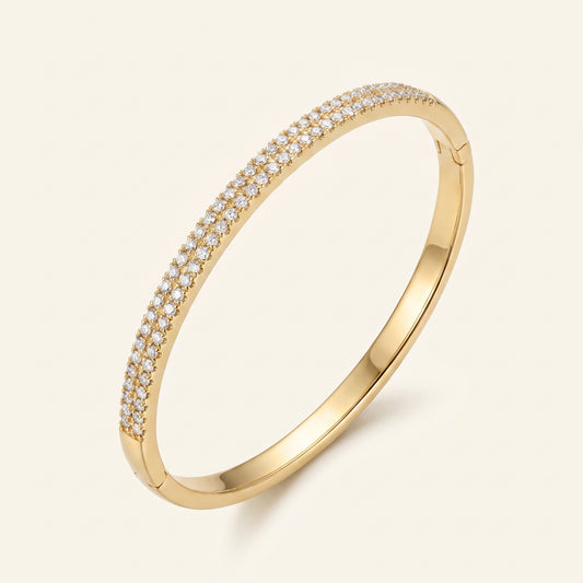 Double-Row Pave CZ Bangle