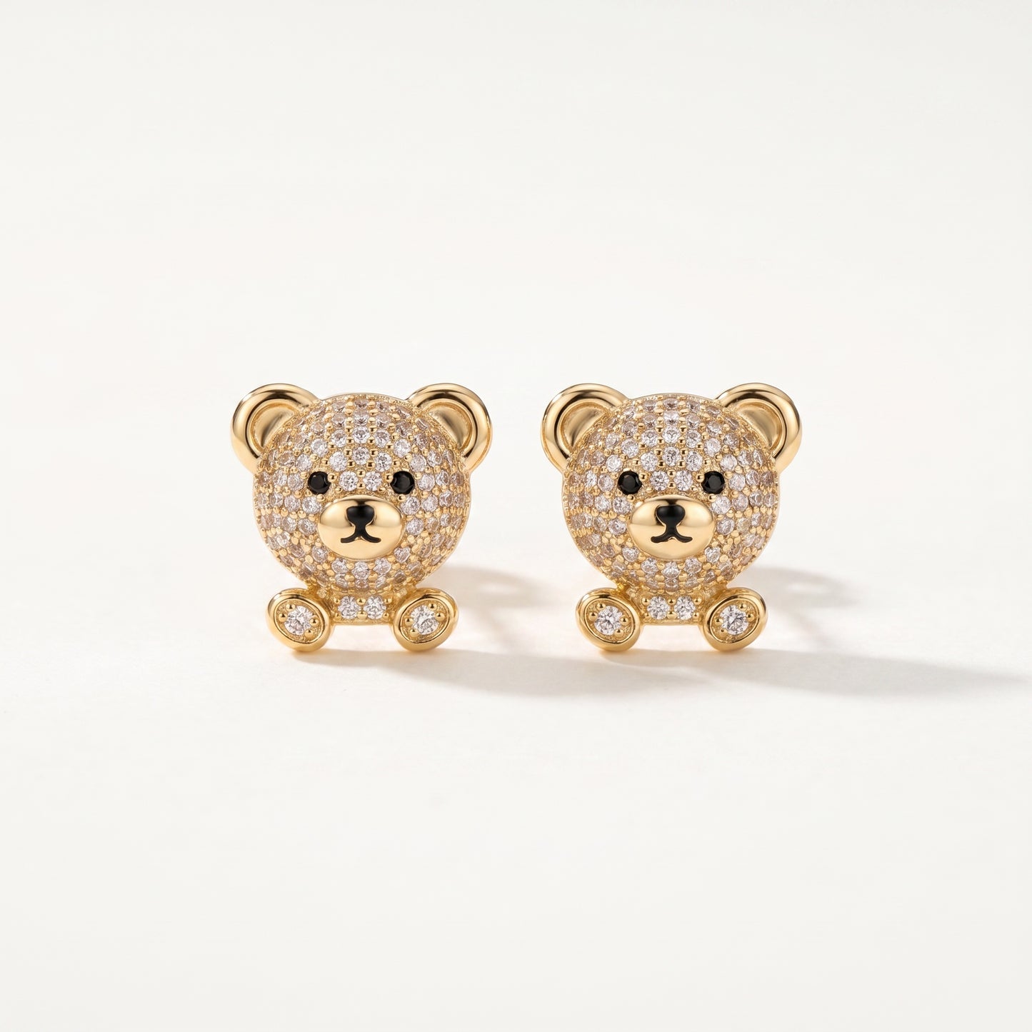 Pave Cat Huggie Earrings
