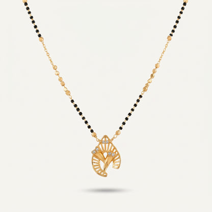 Lotus Leaf Motif Mangalsutra Necklace