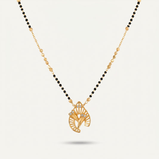 Lotus Leaf Motif Mangalsutra Necklace