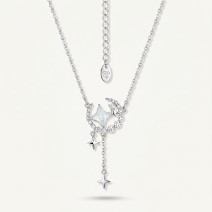 Celestial Moon & Star Silver-Tone Necklace